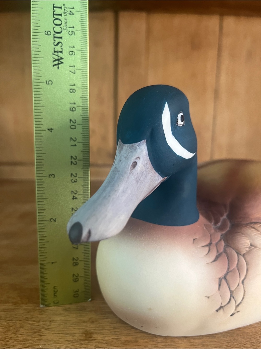 VTG-Rare-Large Scale,Blue-Winged Teal HandPainted PorcelainDuck, Andrea by Sadek - Picture 3 of 12